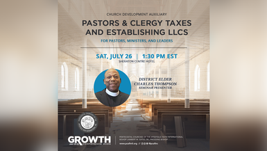07.28.2025 - Church Development Seminar: Pastors & Clery Taxes and Establishing LLCs